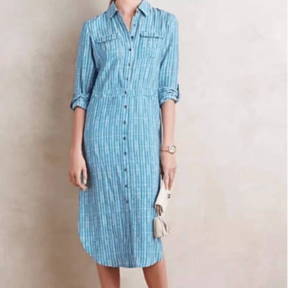 Maeve Blue Striped Dress